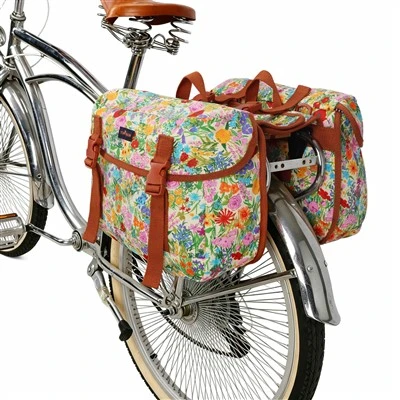 Nylon Material Double Bicycle Pannier Bag Bike Rear Tail Bag