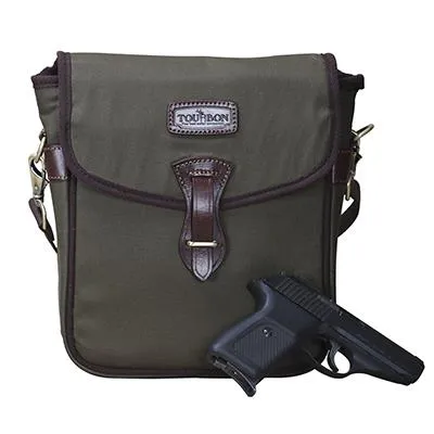 Bag Cynfas Tourbon a Crossbody Lledr Ar gyfer Dynion