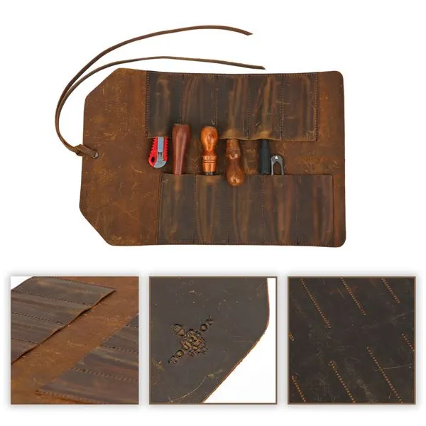 Vintage Leather Multifunction Wrench Roll Offeryn Bag